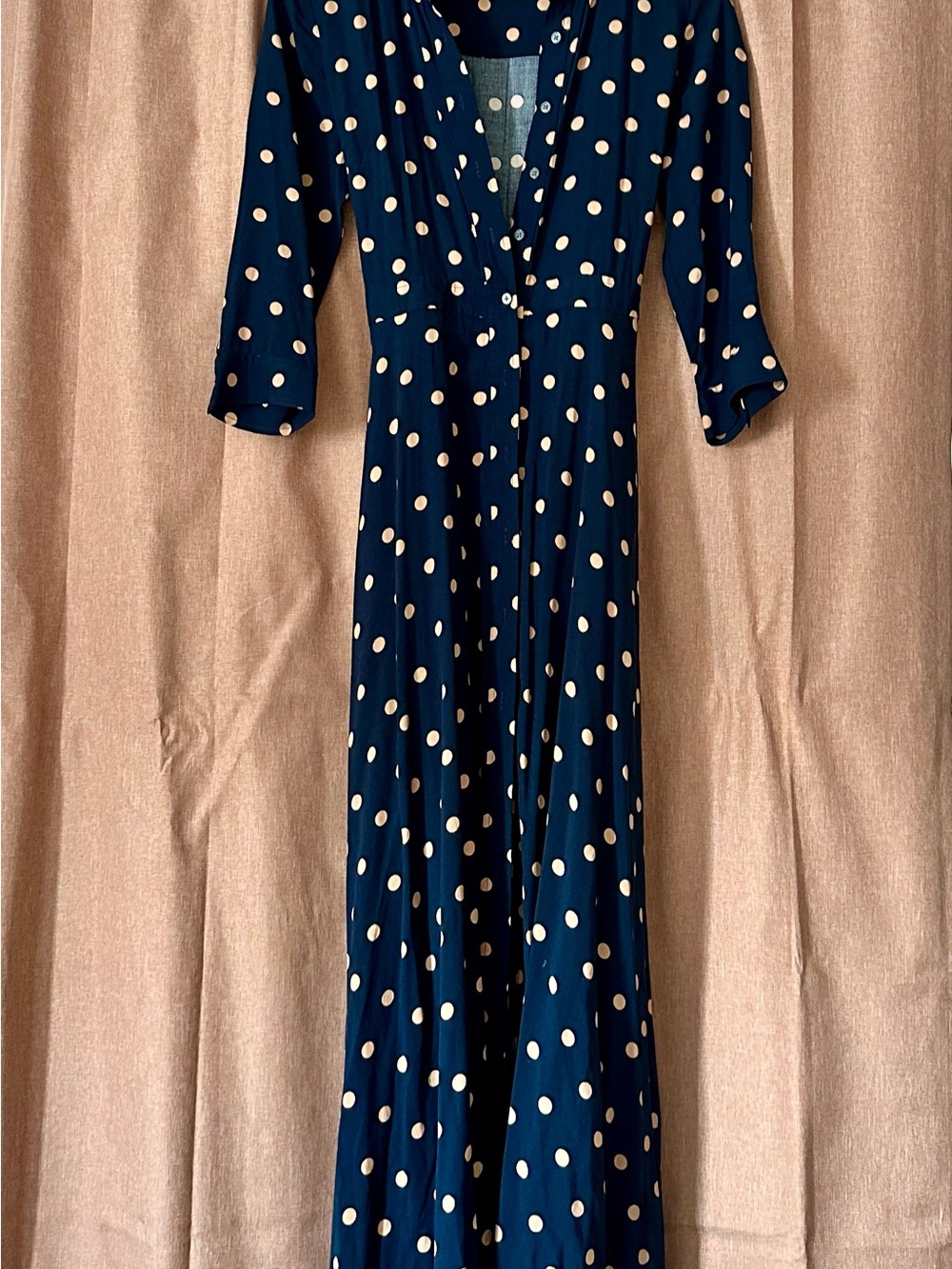 Banana Republic Navy Polka Dot Dress